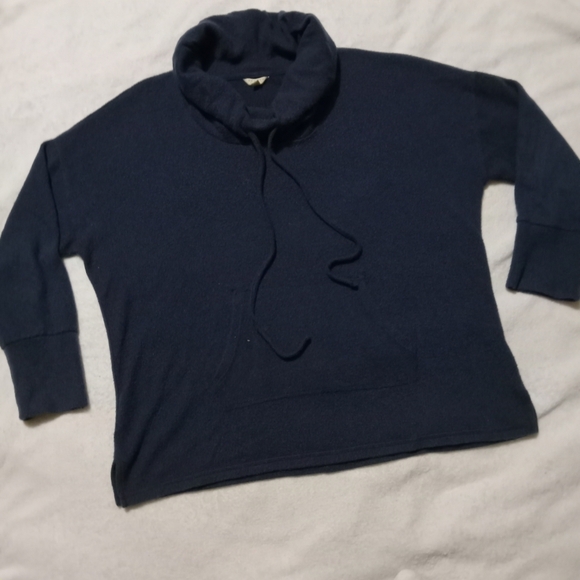 5 for $10 Sonoma Navy Drawstring Cowl Turtle Neck Knit Sweater size XL - Picture 1 of 8